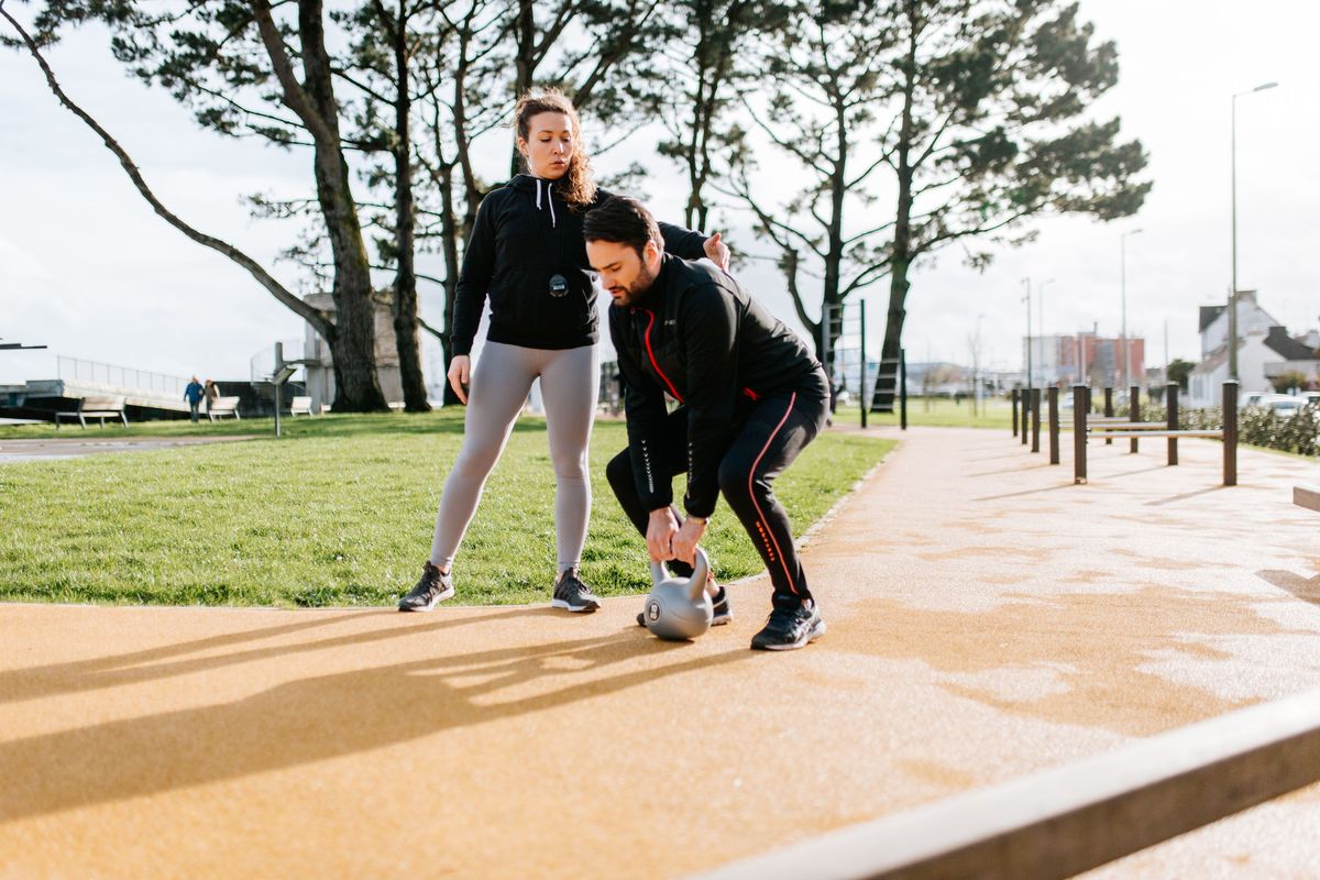 Photographie sportive prise en séance de coaching